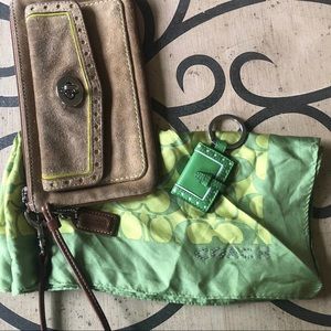Coach wristlet, scarf, photo keychain
